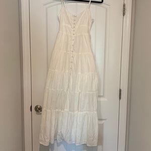 White spaghetti strapped dress